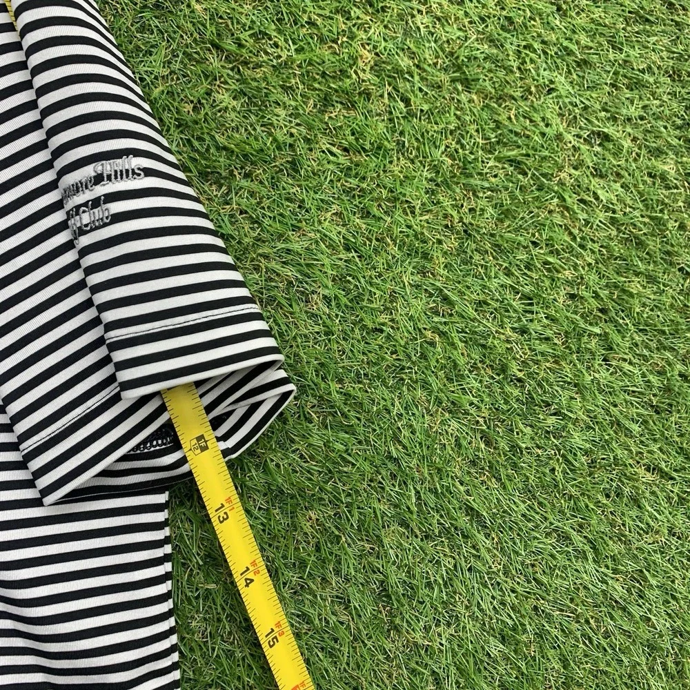 RLX Ralph Lauren Golf Polo Shirt Mens XL Black Striped Athletic Sportswear Sport